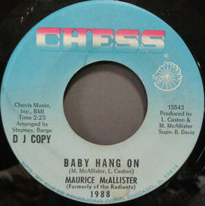 【SOUL 45】MAURICE McALLISTER - BABY HANG ON * 1-sided promo (s231105015)