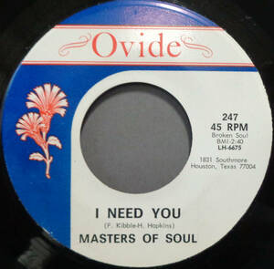 【SOUL 45】MASTERS OF SOUL - I NEED YOU / COUNT THE TIMES (s231118021) 