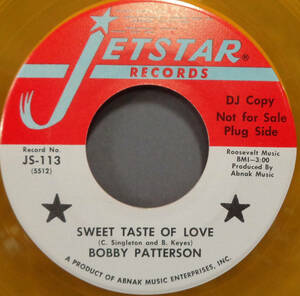 【SOUL 45】BOBBY PATTERSON - SWEET TASTE OF LOVE / BUSY BUSY BEE (s231124034) *yellow vinyl