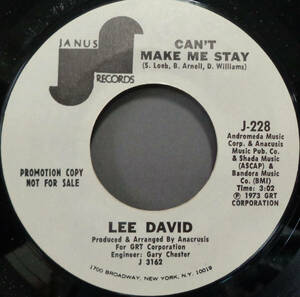【SOUL 45】LEE DAVID - CAN'T MAKE ME STAY / DIRTY WORK (s231105005)