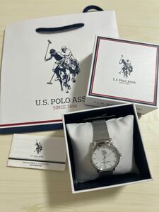 【新品未使用】U.S POLO ASSN/腕時計 レディース メンズ シルバー