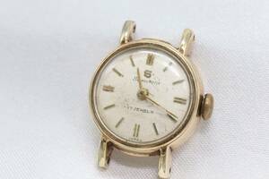 【W95-24】動作品 Seiko Merit セイコー メリット 17石 14K GOLD FILLED 金張り 手巻き 腕時計 フェイスのみ レディース