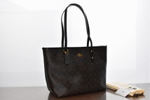 COACH コーチ SIG CITY ZIP TOTE シグネチャー シティ ジップ トート PVCコーティングキャンバス トートバッグ 未使用 型番F58292_画像1