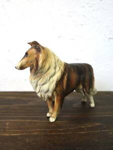 ビンテージ 陶器ドッグオブジェ インテリア アンティーク 置物 犬 動物 古い 茶色 レア アメリカ ヴィンテージ ディスプレイ 雑貨