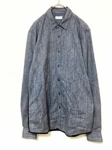  Dries Van Noten DRIES VAN NOTEN men's long sleeve shirt Denim Dungaree quilting quilt cotton piping 44