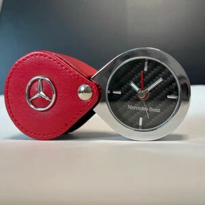 メルセデスベンツ　オリジナル　トラベルクロック　目覚まし時計　赤　置き時計　非売品　AMG