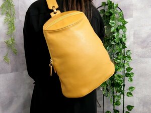 ●超美品●LOEWE ロエベ●アナグラム●エナメル パテント カーフ レザー 本革●ワンショルダー バッグ●マスタードイエロー●B5●Js41386