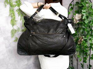 ●超美品●CELINE セリーヌ●メンズ●クロコダイル 型押し カーフ レザー 本革●2way トート バッグ●黒●SV金具●A3 収納 かばん●Js41276