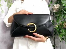 ●超美品●Cartier カルティエ●パンテール●カーフ レザー 本革●セカンド クラッチ バッグ●黒●ゴールド金具●かばん●Js41332_画像2