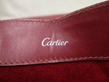 超美品●Cartier カルティエ●ハッピーバースデー●カーフ レザー 本革●トート バッグ●ボルドー●肩掛け●A4 収納 書類 かばん●Js41327_画像9