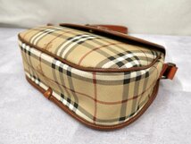 ●超美品●BURBERRY バーバリー●ノバチェック●ロゴ型押し●PVC カーフ レザー 本革●フラップ ショルダー バッグ●ベージュ●B5●Js41541_画像7