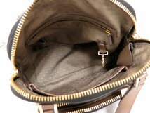 ●超美品●Anya Hindmarch アニヤハインドマーチ●カーフ レザー 本革●2way ハンド バッグ●茶 黒●ゴールド金具●斜め掛け●Js41427_画像9