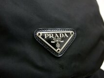 ◆PRADA プラダ◆ナイロン カーフ レザー 本革◆リュック サック バックパック◆ブラック シルバー金具◆イタリア製◆A3070_画像7