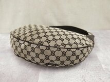 ●超美品●GUCCI グッチ●GGキャンバス カーフ レザー 本革●ハンド ワンショルダー バッグ●ダークブラウン ベージュ●G金具●Js41669_画像8