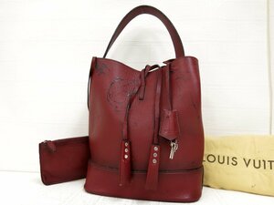 ◆LOUIS VUITTON ルイ・ヴィトン◆キュイール ニュアンス NM14 GM◆カーフ レザー 本革◆ハンド バッグ◆ルビー◆2014春夏◆A2885