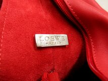 ●超美品●LOEWE ロエベ●ロゴ型押し●ナッパ レザー 本革●ボディ ワンショルダー バッグ●赤●G金具●肩掛け●B5 収納 かばん●Js41883_画像8