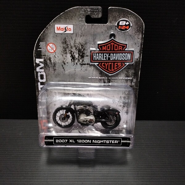 ● maisto「1/24　ハーレーダビッドソン XL 1200N NIGHTSTER 2007」HARLEY-DAVIDSON　ミニカー