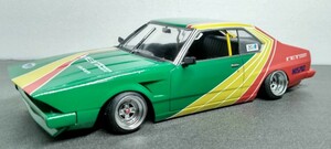 アオシマ1/24スカイラインジャパン完成品(旧車、街道レーサー、福岡仕様)