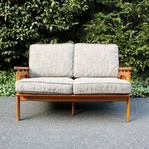 美品 ACME Furniture アクメファニチャー 2人掛けソファ WICKER SOFA ウィッカーソファ 2シーター 定価約15万★引取歓迎（管理ID：395）_画像2