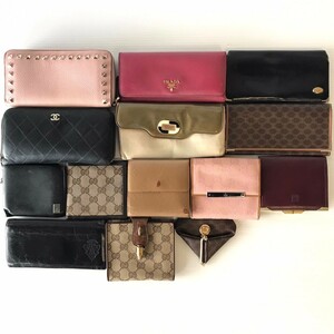 ブランド 財布 14点 長財布 コインケース 小銭入れ CHANEL GUCCI PRADA LOUIS VUITTON CELINE シャネル ヴィトン グッチ プラダ ジャンク