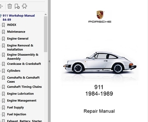 ポルシェ 911 84-89 ワークショップマニュアル （ 整備書 ） 配線図 パーツリスト　修理書 