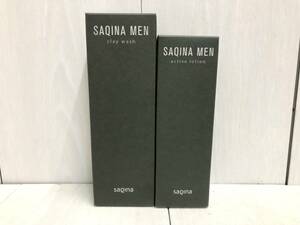 送料無料 ★ ② 未開封 ! 2個セット SAQINA MEN サキナメン 洗顔 化粧水 クレイウォッシュ 100g アクティブローション 150ml フヨウサキナ