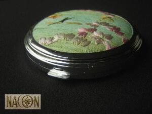 NACON アンティーク コンパクト 刺繍 USED レトロ 昭和 ナコン