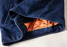 アメカジ デニム ライナージャケット カバーオール メンズ 男前 藍染 厚手 キルティング 大きいサイズ レトロ 3XL_画像9