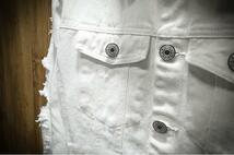 秋冬 お色選択可 ジージャン メンズ デニムジャケット 個性ダメージ トレンド ブルゾン コート スカジャン 大きいサイズあり 赤 Mサイズ_画像8