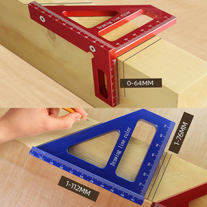 新入荷 　工具 DIY用品的 直角定規 アルミ合金 三角定規 DIY 大工道具 木材加工