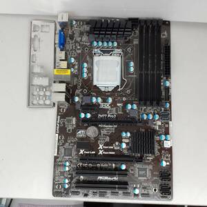 ASRock ZH77 Pro3 LGA1155 INTEL第2,3世代 CPU対応 Windows10 Home認証 ATX 中古 動作品