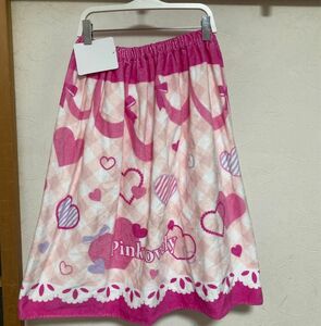 (新品)Pink lovelyハート柄ラップタオル巻きタオル60cm丈