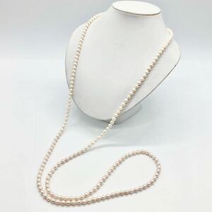 ■アコヤ本真珠ロングネックレス■n 約70.0g 約6.0~6.5mm あこや パール pearl long necklace jewelry accessory silver DA0 #