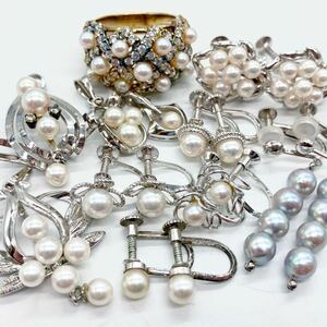 ■アコヤ本真珠ベビーパールアクセサリーおまとめ■n 約32.0g baby pearl ring earring pendant jewelry accessory silver CE0