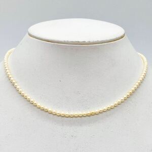 美品!!■アコヤ本真珠 ベビーパールネックレス■d 約6.0g 約3.0~3.5mm あこや baby pearl necklace jewelry accessory silver DE0 #