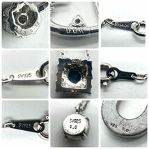 ■ダイヤモンドペンダント5点おまとめ■n 重量約12.0g blue brown black diamond Diamond jewelry pendant 鑑別書 silver CE0_画像6