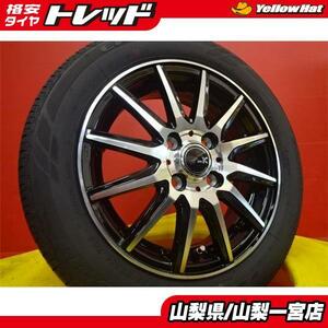 軽自動車 155/65R14 夏タイヤセット 【新品】SPEC-K 14X4.5+454H100 【中古】2023年製 ブリヂストン エコピアEP150 155/65R14 送料無料 タ