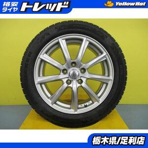 クラウン 3.5L 冬タイヤ 4本 新品 215/55R17 NEXEN WINGUIARD ice2 + 中古 社外 アルミ マークX カムリ アスリート スタッドレス 足利