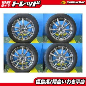 ★いわき★中古 205/60R16 レオニスホイール 6.5J+53 5/114 ヴォクシー ステップワゴン ストリーム等送料無料！