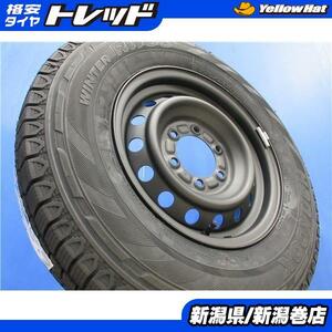 200系 ハイエース 送料無料 4本 新品 ハンコック RW06 195/80R15 スタッドレス タイヤ トヨタ 純正 スチ-ル セット 23年製 6J +35 6H 139.7