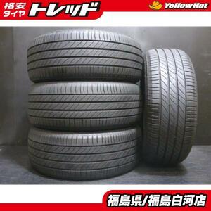 中古 215/55R17 22年製 ミシュラン プライマシー 3 4本セット 夏 サマー タイヤ バリ溝 カムリ ヴェゼル オデッセイ エスティマ 白河