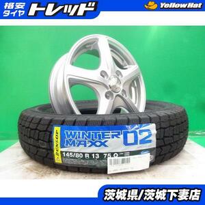 N-BOX タント スペーシア ワゴンR アルト 中古 EUROSPEED 13インチ 新品 ダンロップ WM02 145/80R13 スタッドレス ホンダ ダイハツ