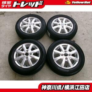 ◆中古夏タイヤホイール4本セット◆トップラン + プラクティバ/エコファイン 155/65R13インチ◆ライフゼストザッツパレットワゴンR等