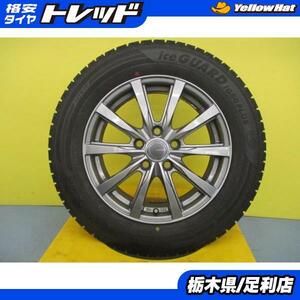 カムリ 70系 冬タイヤ 4本 8分山 ヨコハマ アイスガード iG50+ 205/65R16 + 社外 アルミ ヤリスクロス エスティマ スタッドレス 足利