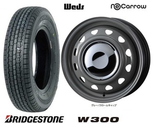 取寄せ品 WEDS ネオキャロ GC 3.5B+34 ブリヂストン W300 23年 145/80R12 80/78N 145R12 6PR N VAN バモス アクティ サンバー 軽バン