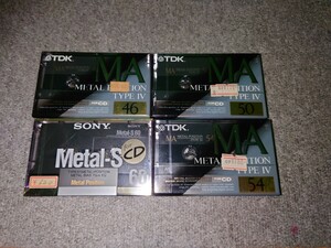 【送料込】新品未使用未開封品 カセットテープ メタルテープ TypeⅣ（METAL）4本セット　SONY TDK
