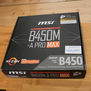 MSI B450M-A PRO MAX Micro-ATX マザーボード 中古完動品