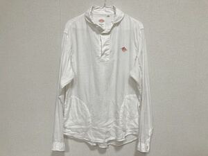 DANTON ダントン 丸襟リネンプルオーバーシャツ 40 白 良品 マリン