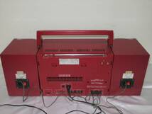 【AM / FM受信確認済み、テープ不可】Victor / ビクター　PC-W300　ポータブルコンパクトシステム　ラジカセ　カセットデッキ　赤　レッド_画像7