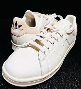 ☆送料込◆新品25.5cm◆adidas STAN SMITH アディダス スタンスミス コアホワイト/ブリスオレンジ/シルバー 本革レザー WMNS